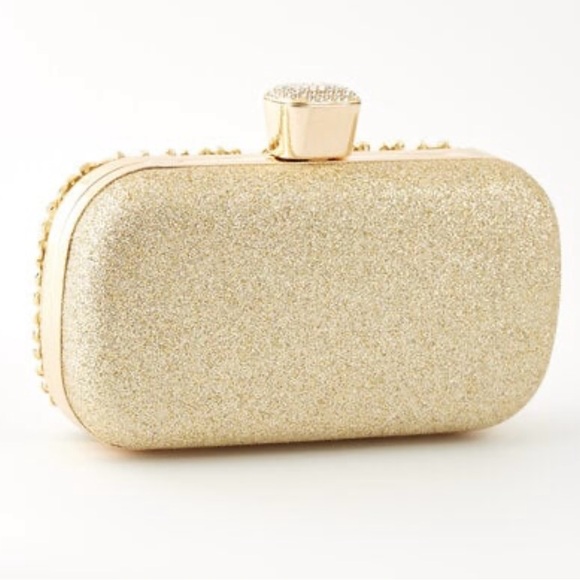 Medium Gold Jewel-Encrusted Clutch - Picture 3 of 4